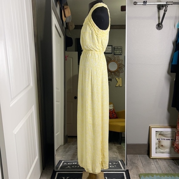 Yellow cotton maxi dress (XS) - Picture 8 of 14